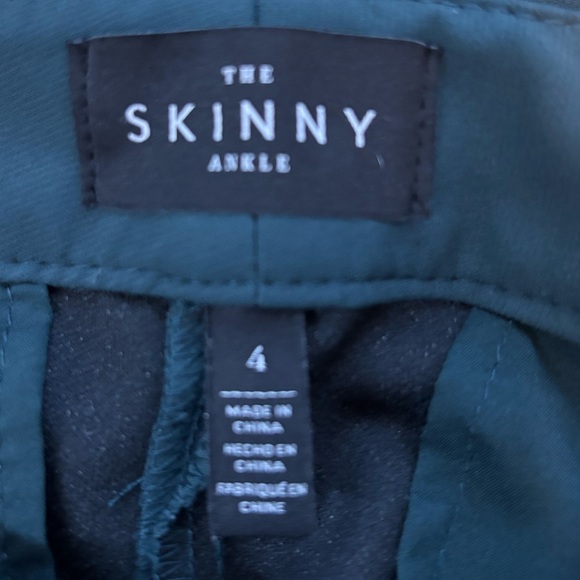 White House Black Market Dark Green “The Skinny” Trousers Size 4 - Picture 10 of 14
